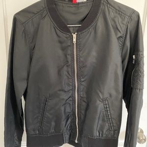 Black bomber jacket